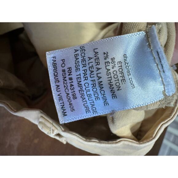 Chubbies Khaki Chino Shorts Men 33 Tan Regular Cotton Preppy Neutral Faternity - Picture 11 of 11